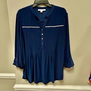 Navy Blue Women's Top Sz S Juniper + Lime NWT
